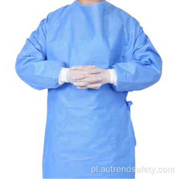 Chirurgiczna suknia Jednorazowy wodoodporny szpitalny medyczny kostium izolacyjny